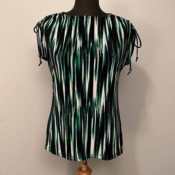 Michael Kors Women's Multicolor Cinched Shoulder Sleeveless Top - Picture 1 of 8